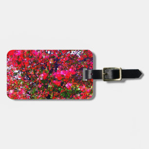 Pink impressionistic Autumn Leaves trees Luggage Tag