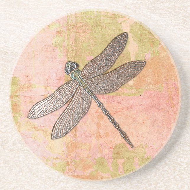 Pink Impressions Dragonfly Coaster (Front)