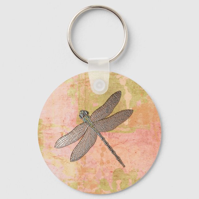 Pink Impressions Dragonfly Key Ring (Front)