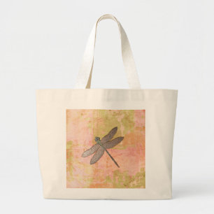 Pink Impressions Dragonfly Large Tote Bag
