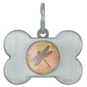 Pink Impressions Dragonfly Pet ID Tag