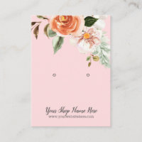 Pink Impressive Watercolor Flowers Earring Display