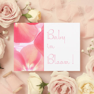 Pink  in Bloom Baby Shower  Invitation