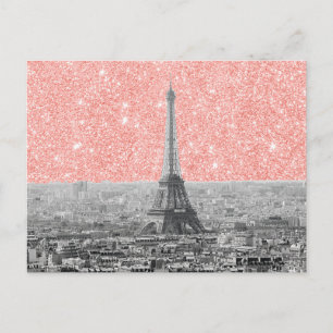 Pink in Paris Postcard