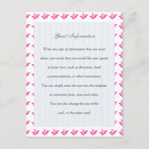 Pink Index Enclosure Card