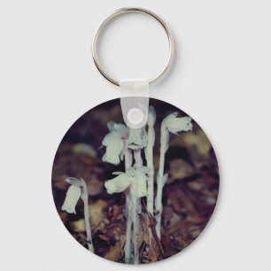 Pink Indian Pipe Wildflowers Nature Key Ring