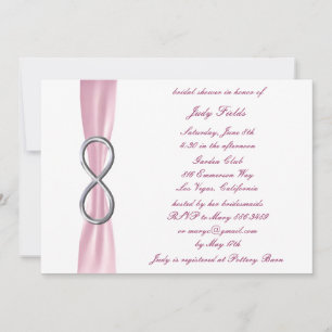 Pink Infinity Bridal Shower Invitation