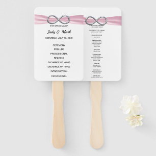 Pink Infinity Wedding Program Fans