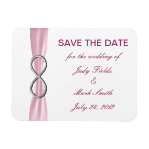 Pink Infinity Wedding Save The Date Magnet