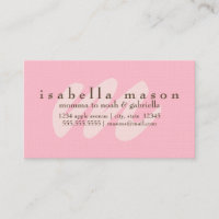 Pink Initial | Mummy Card