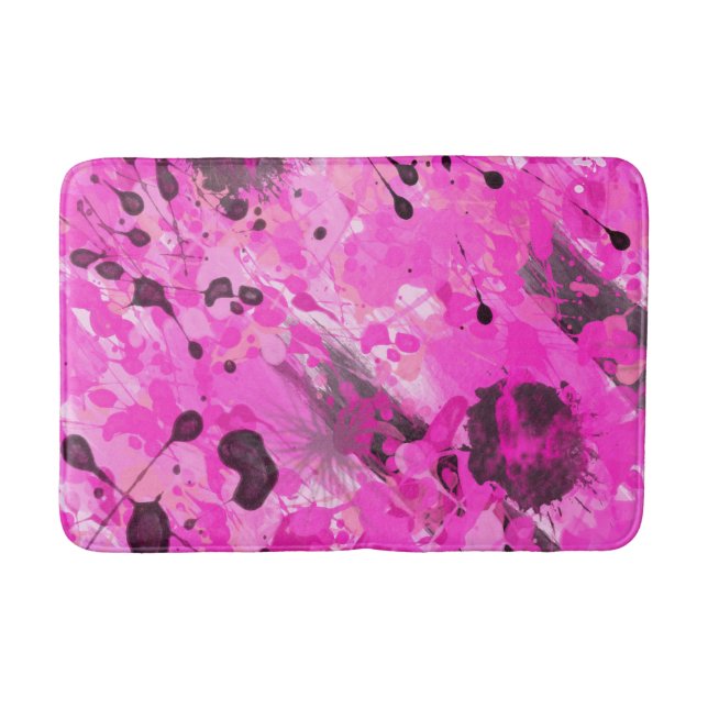 Pink Ink Bath Mat (Front)