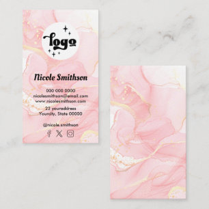 pink ink business card