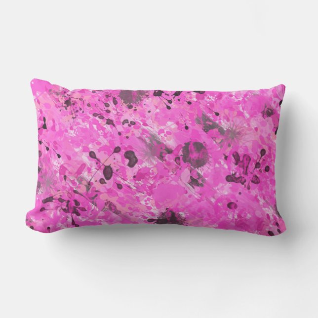 Pink Ink Outdoor Cushion (Front)