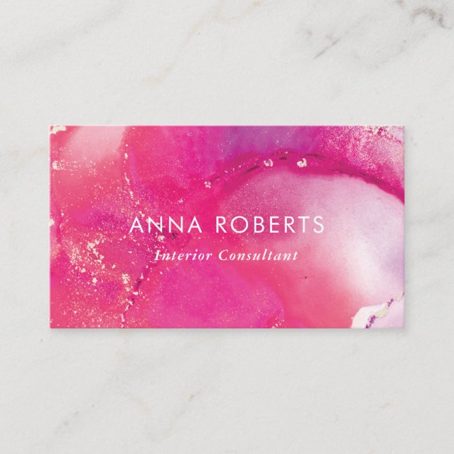Pink Inky business card (Front)