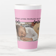 Pink Introvert Meme Latte Mug