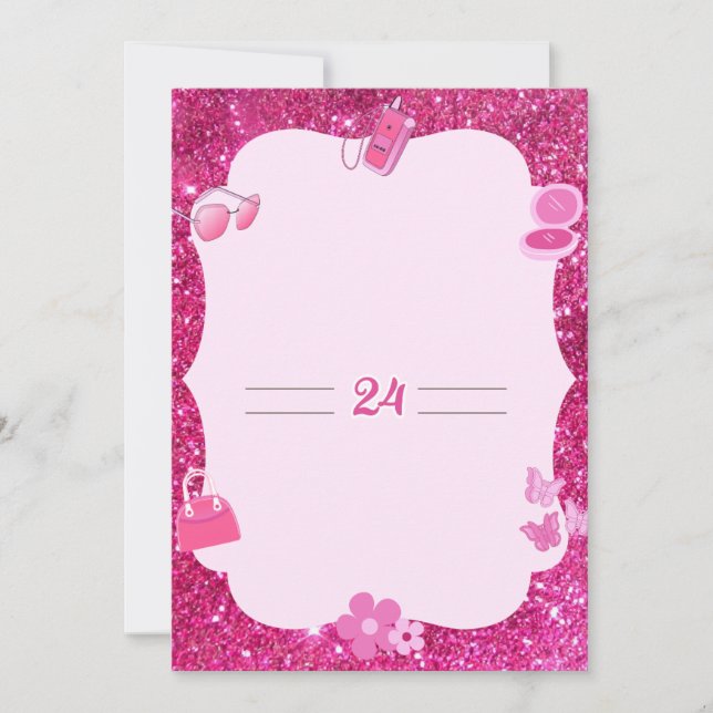 Pink invitation cards (Front)