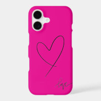 Pink iPhone 17 Case with Cute Halloween Love Theme