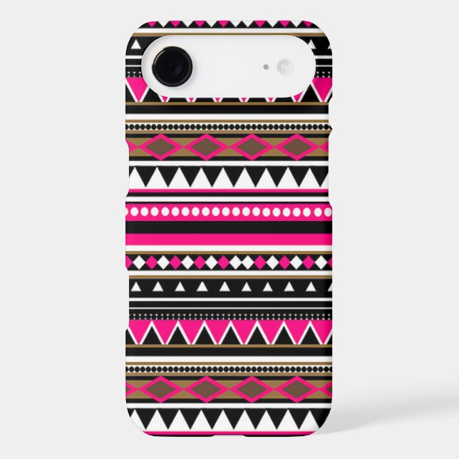 Pink iPhone 6 case - Aztec Pattern (Back)