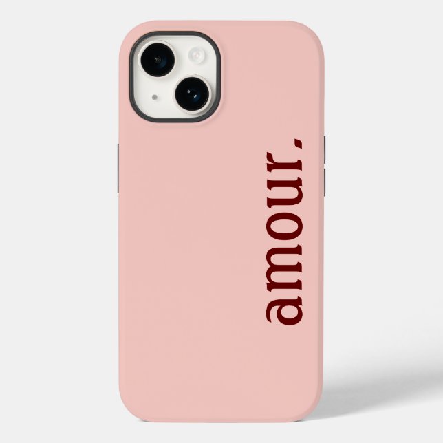 pink iPhone hull "Love." Case-Mate iPhone Case (Back)