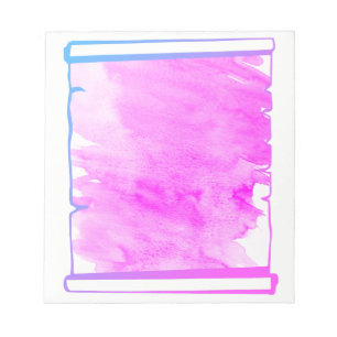Pink Iridescence Watercolor Scroll Planner Notepad