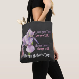 Pink Iris Love Mothers day Tote Bag