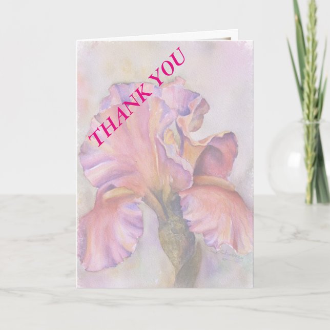 PINK IRIS THANK YOU CARD (Front)