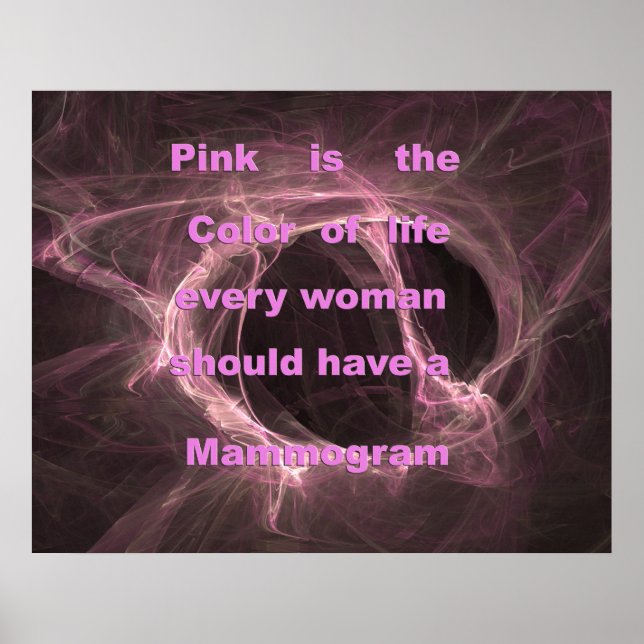 Pink is for life Poster (Front)