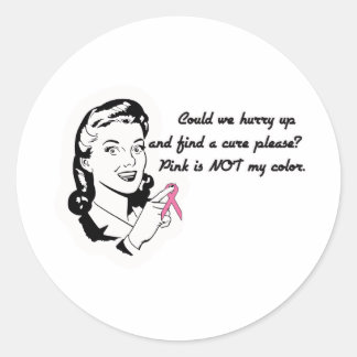 Pink is Not My Colour! Classic Round Sticker