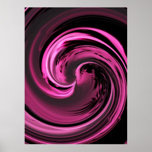 Pink Island Wave Poster