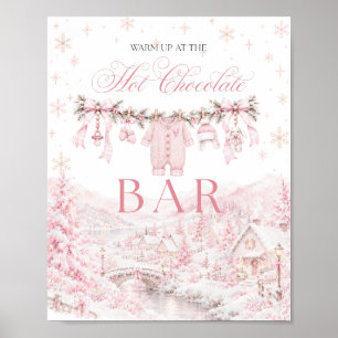 Pink It Takes a Village Hot Chocolate Bar Poster