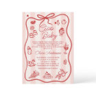 Pink Italian Lemon Ciao Baby Shower Invitation