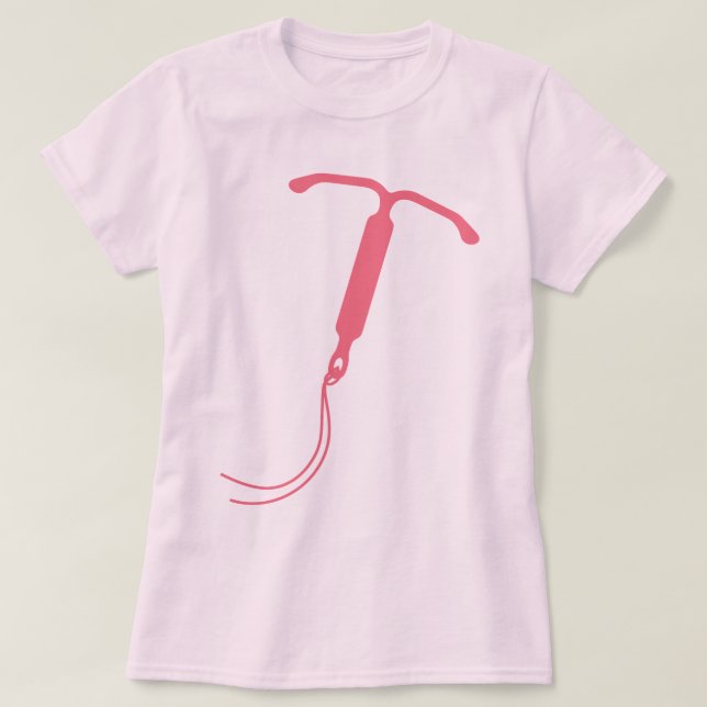 Pink IUD Graphic T-Shirt (Design Front)