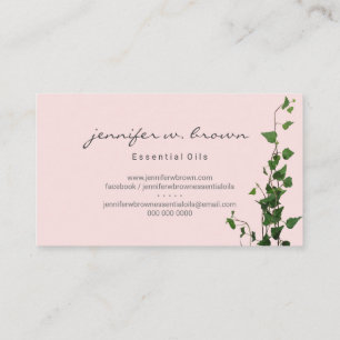 Pink Ivy Plant Green Leaf Business Card