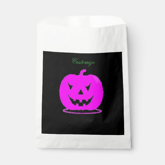 Pink Jack o'lantern Halloween Thunder_Cove Favour Bags (Front)