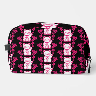 Pink Japanese Maneki-neko Dopp Kit