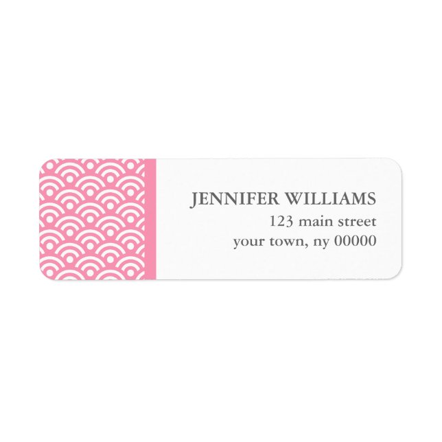 Pink Japanese Seigaiha Pattern (Front)