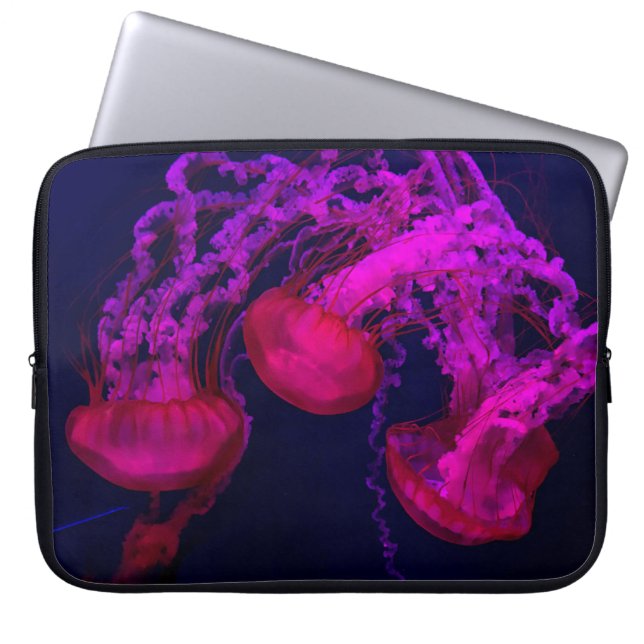 PINK JELLY FISH UNDER THE SEA LAPTOP SLEEVE (Front)