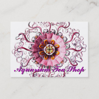 Pink jellyfish Ernst Haeckel Flower Pink Business Card