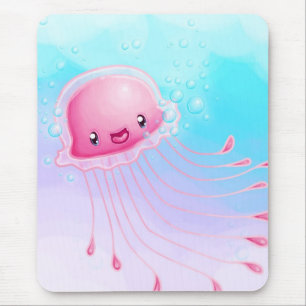 Pink Jellyfish Mouse Pad
