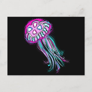 Pink Jellyfish Postcard
