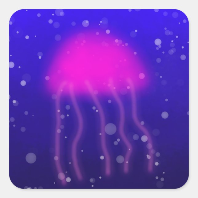 Pink Jellyfish Sticker (Front)