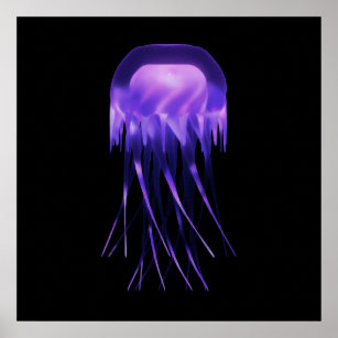 Pink Jellyfish Translucent Poster