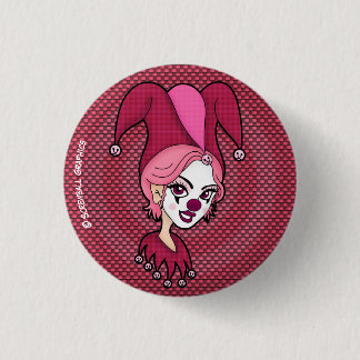 Pink Jester Button (Small)