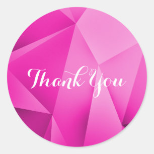 Pink Jewel Tones Thank You Stickers