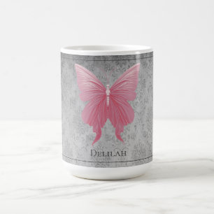 Pink Jewelled Butterfly Coffee Mug