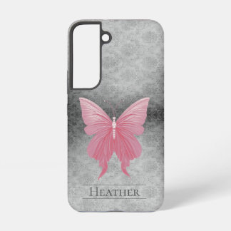 Pink Jewelled Butterfly Damask Samsung Galaxy Case