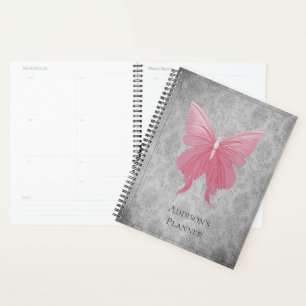 Pink Jewelled Butterfly Planner