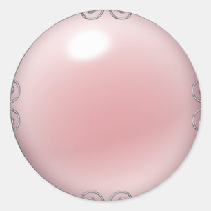 Pink Jewelled Pearl Stickers