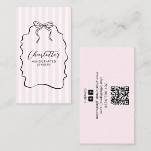 Pink Jewelry Designer Business Card