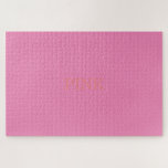 pink jigsaw puzzle<br><div class="desc">Pink is a colour that is a pale tint of red and is named after a flower of the same name. It was first used as a colour name in the late 17th century. According to surveys in Europe and the United States, pink is the colour most often associated with...</div>